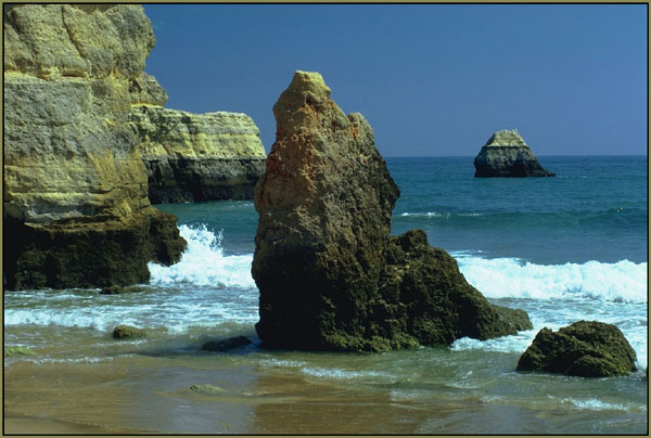 Beach of the rocks. Portugal