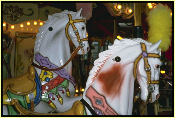 Carousel horses.