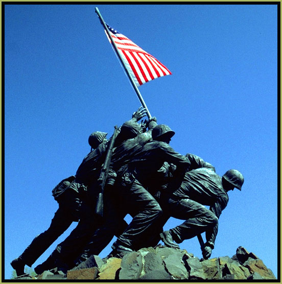 The Iwo Jima Memorial, Arlington, VA.