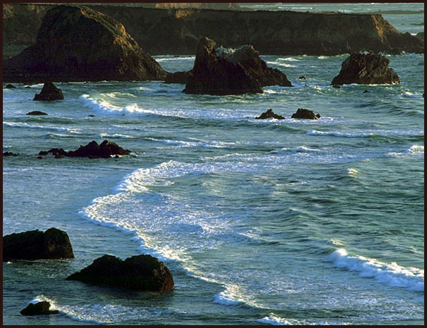 Along the California coast.