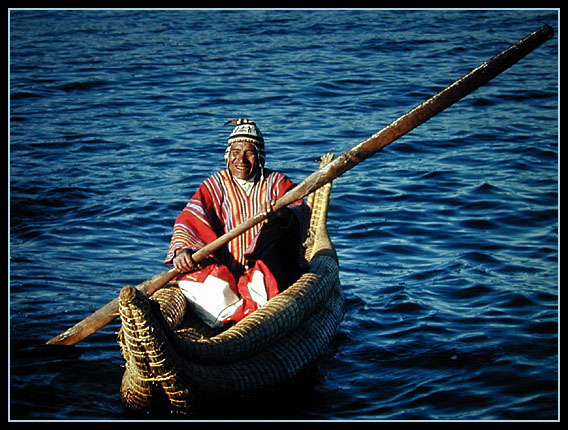 Aymara Indian, Lake Titicaca, Peru