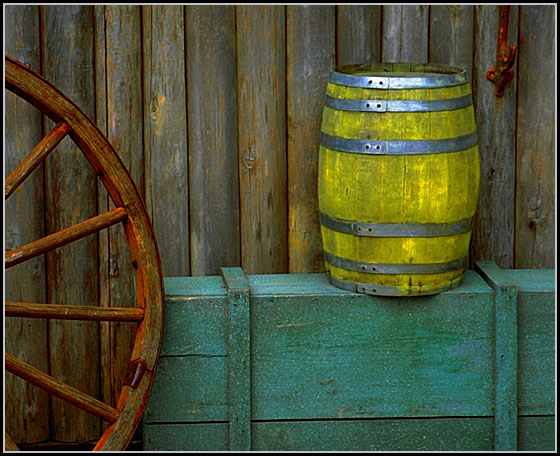 Behind the barn. A still life.