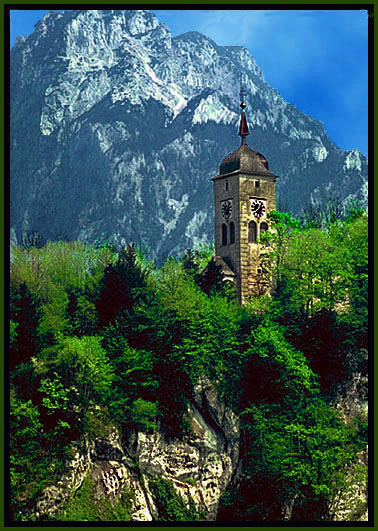 Church on the rocks. Austria