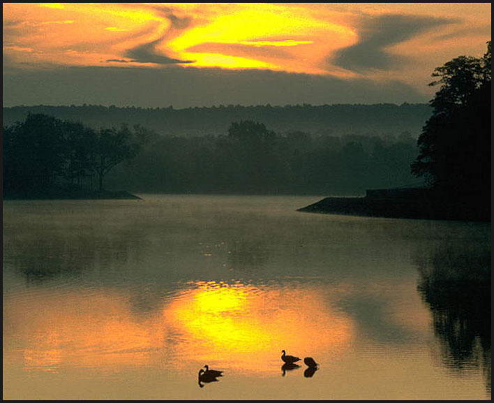 Early morning at the lake. New Jersey