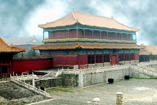 A scene in the Forbidden City, Beijing, China.