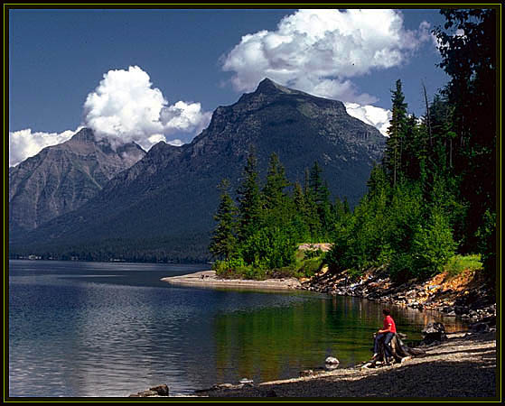 A scene in Glacier Park, Montana