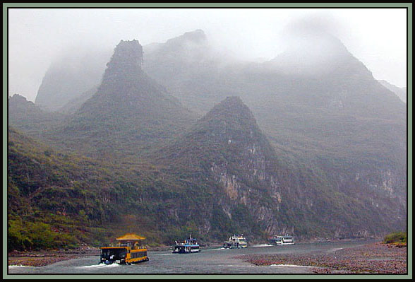 Mist on the Li River. Guilin, China