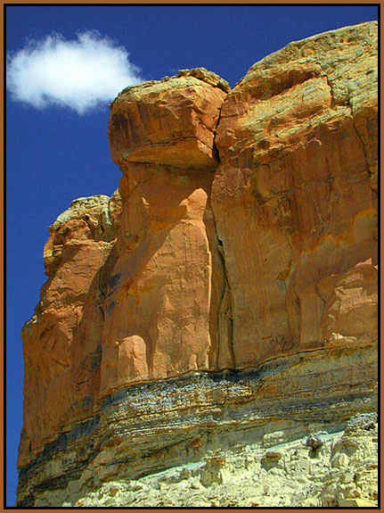 An orange cliff. Chaco Canyon, New Mexico