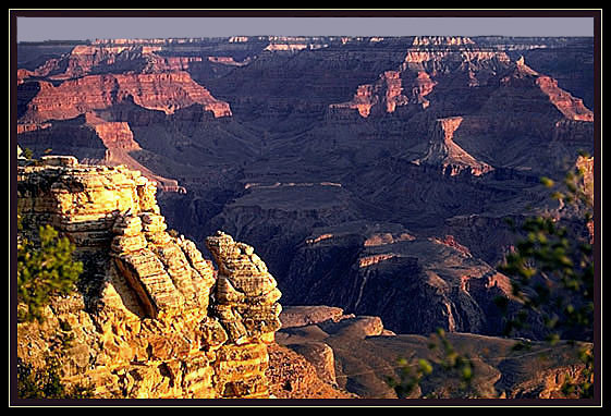 Sunrise at the Grand Canyon. Arizona.