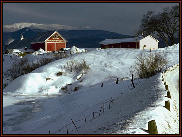 Winter by the river. Vermont